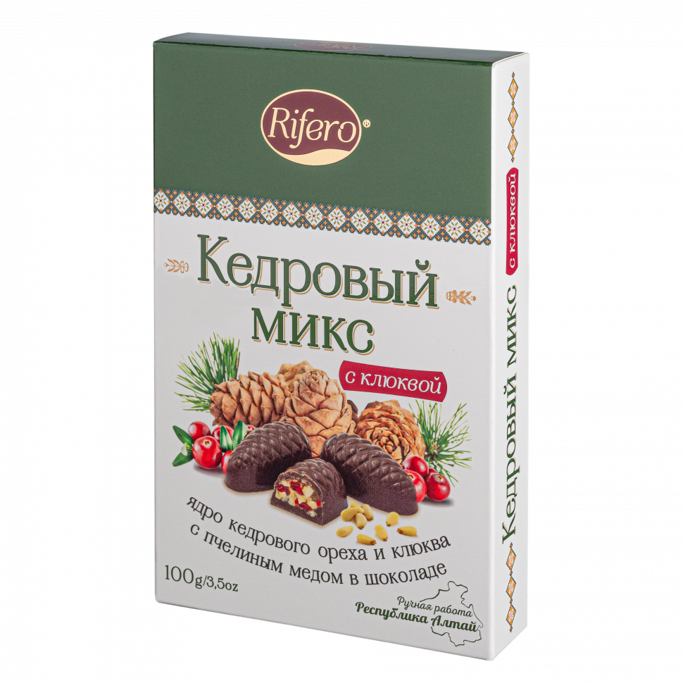  Риф и ко Конфеты "Кедровый микс КЛЮКВА" 100г     во Владикавказе